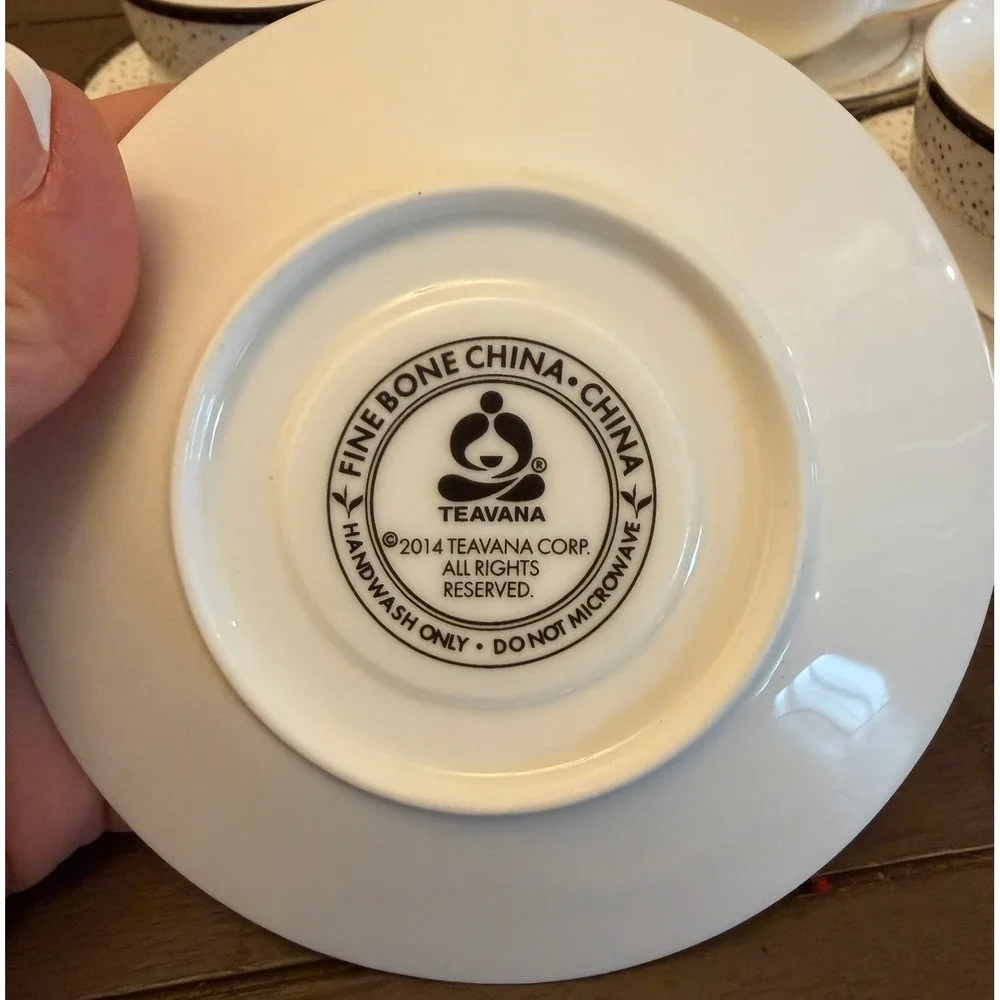 NWT Teavanna DISCONTINUED 2014 Confetti Fine Bone China Full Tea Set